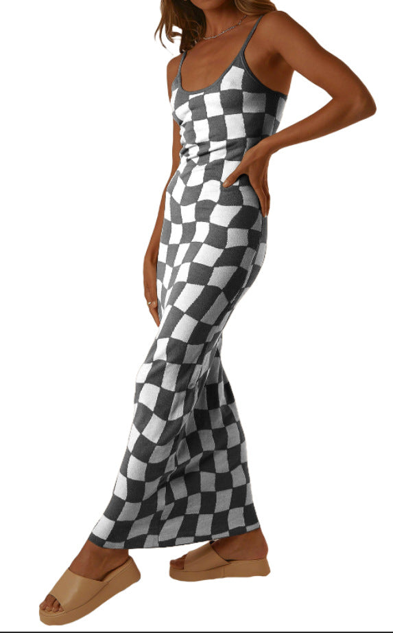 European & American Style Fashion Printing Slim-Fit Slimming Dress