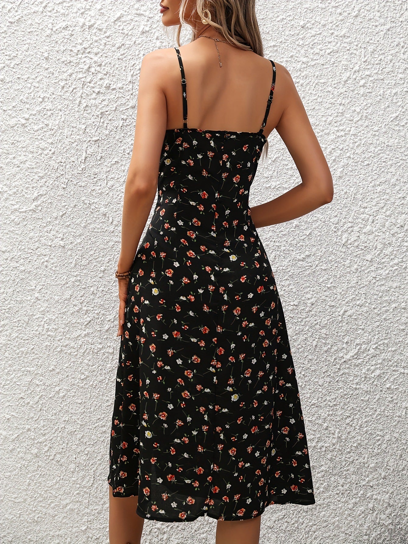 New Polka Dot-Print Suspender Dress