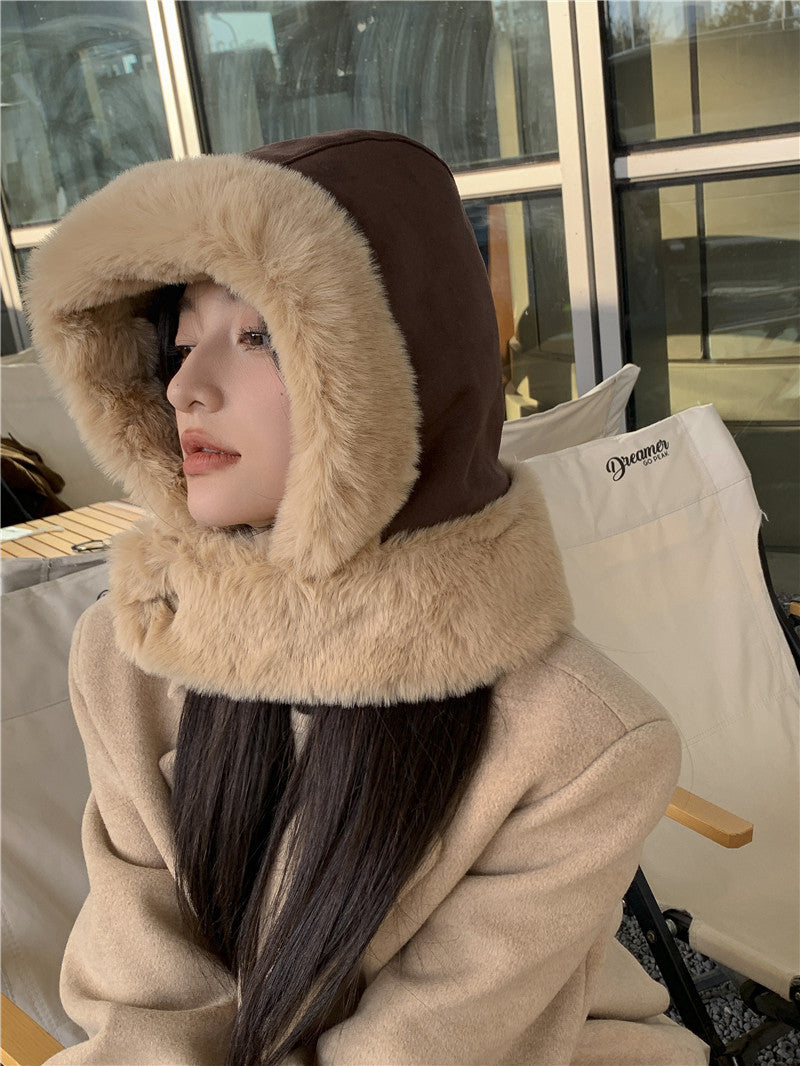 Plush Cute Female Thickened Warm Hat