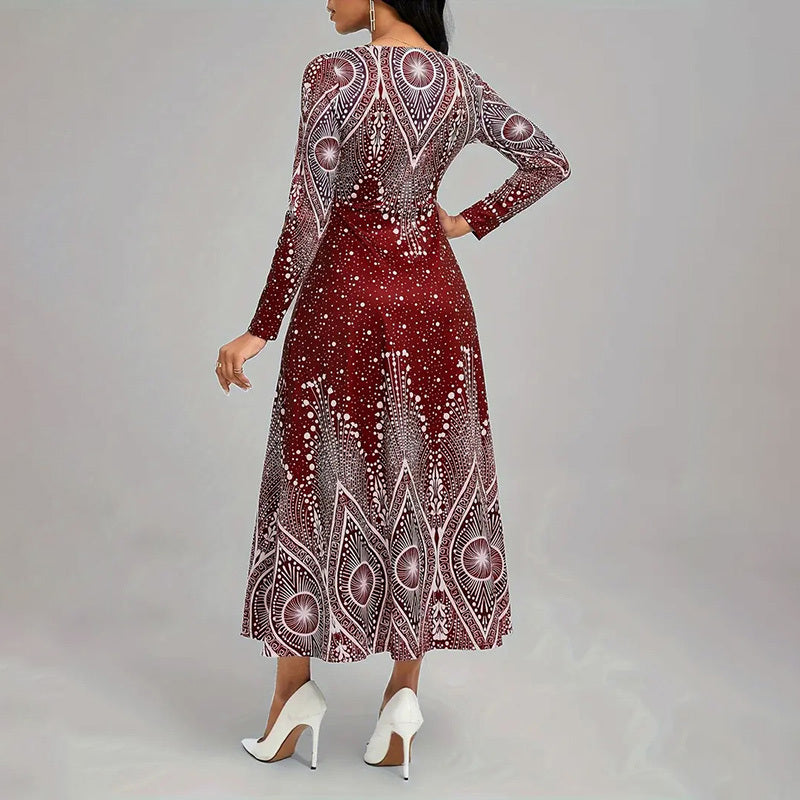 Plus-Size Elegant Slim-Fit Flowy Maxi Dress - US Only