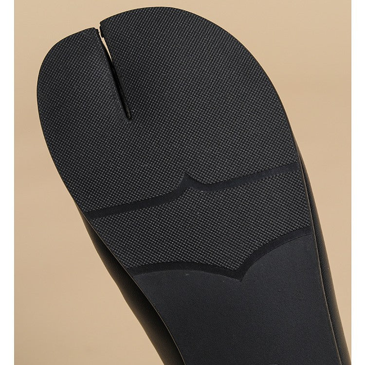 Vegetable Tanned Sheepskin Split-Toe Shoes For Women