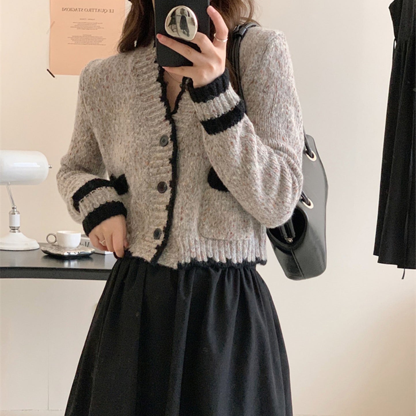 French-Style Sweater Cardigan