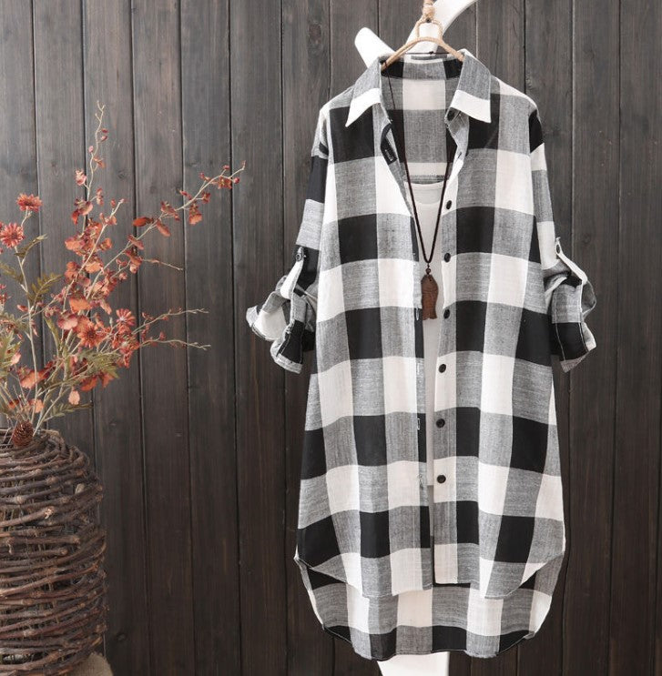 Korean-Style Sun-Protection Women's Mid-Length Shirt