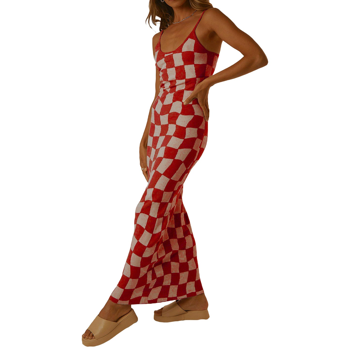 European & American Style Fashion Printing Slim-Fit Slimming Dress