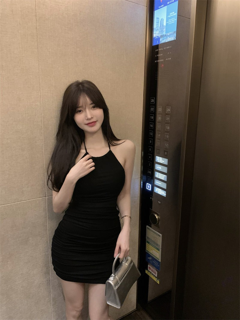 Sleeveless Skinny Tight-Waist Sling Dress