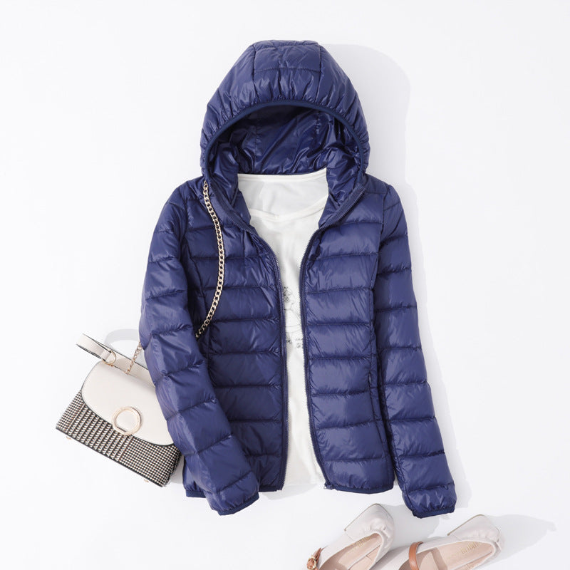 Slim Slimming Portable Short And Thin Down Jacket Women