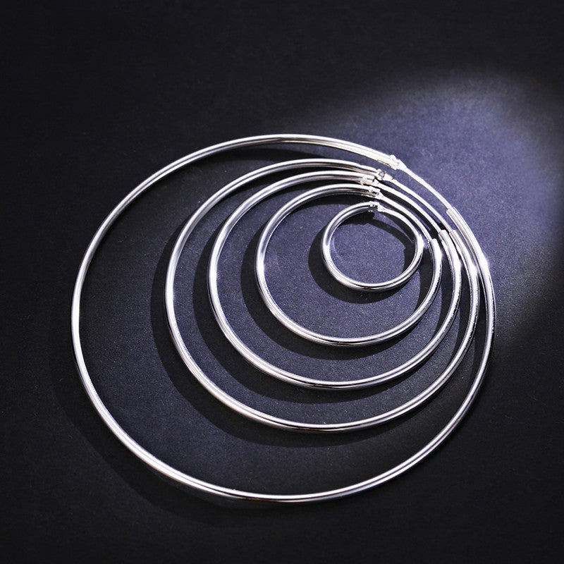 Stylish Simplicity Round Circle Hoop Earrings