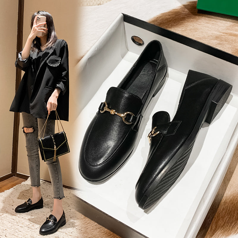 Flat All-Match Leather Shoes For Women