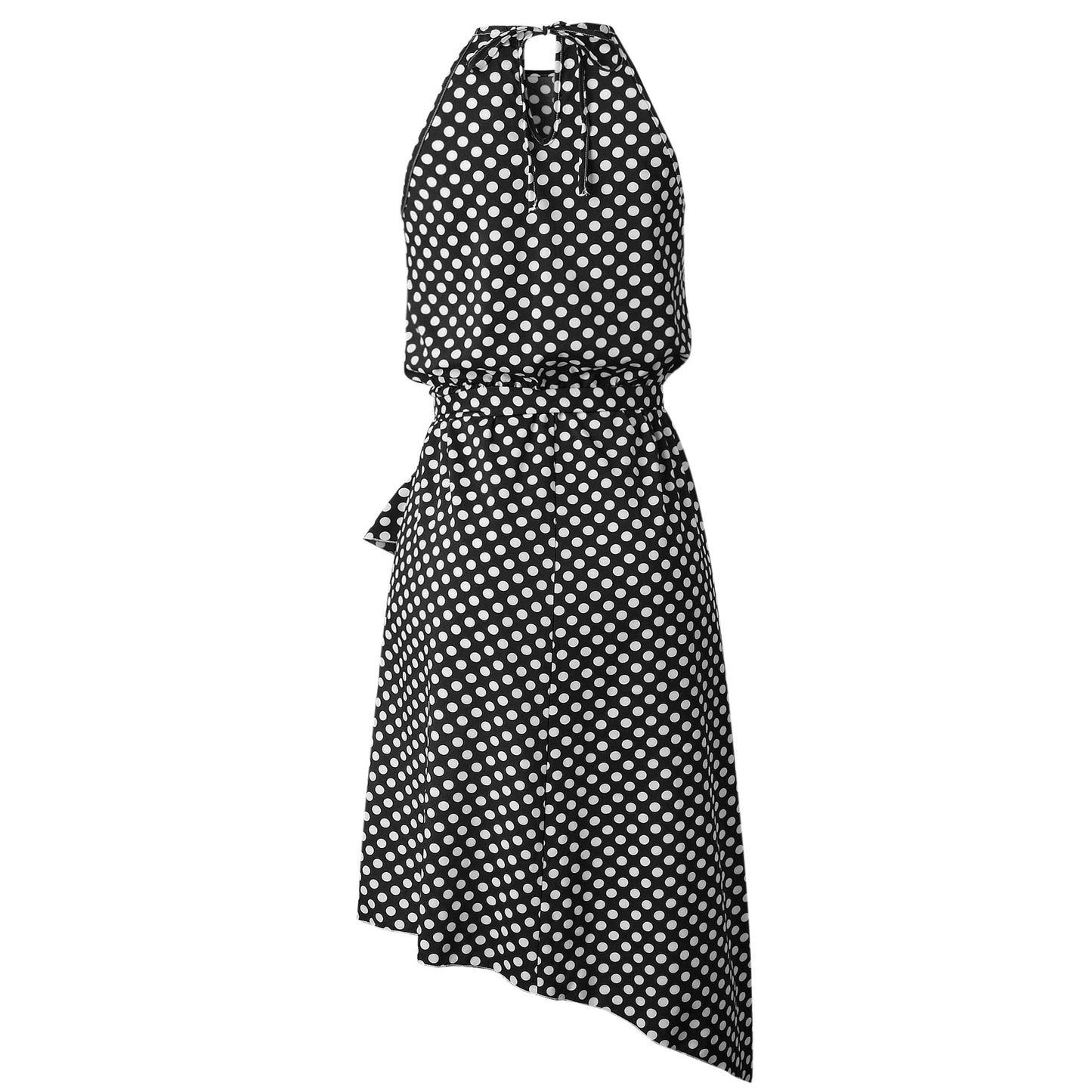 Fashion Polka Dot Lace Irregular Dress