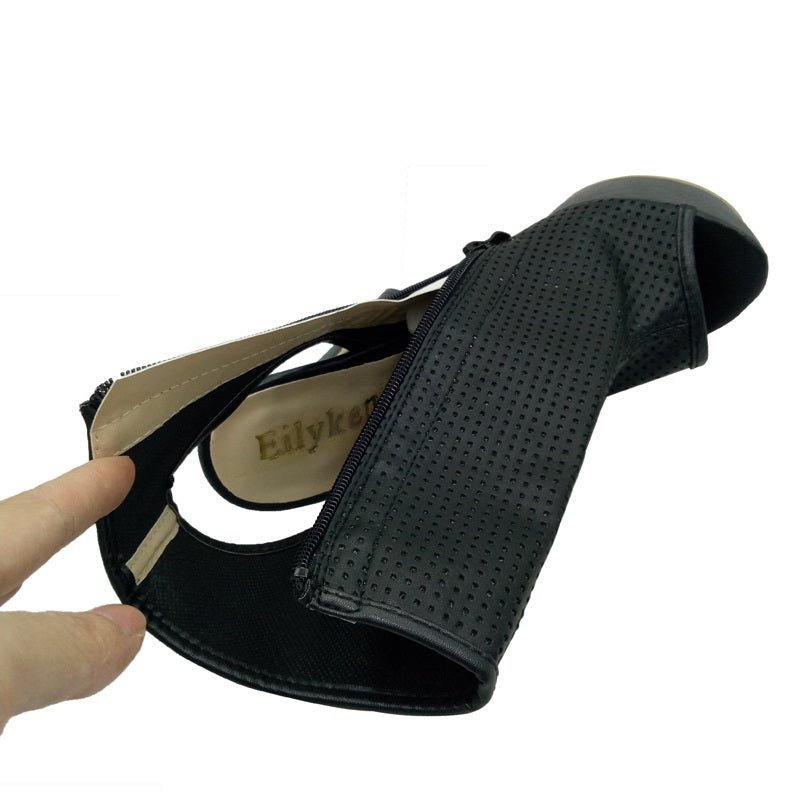 Paris Fashion Street Beauty High-Heeled Fish-Mouth Sandals