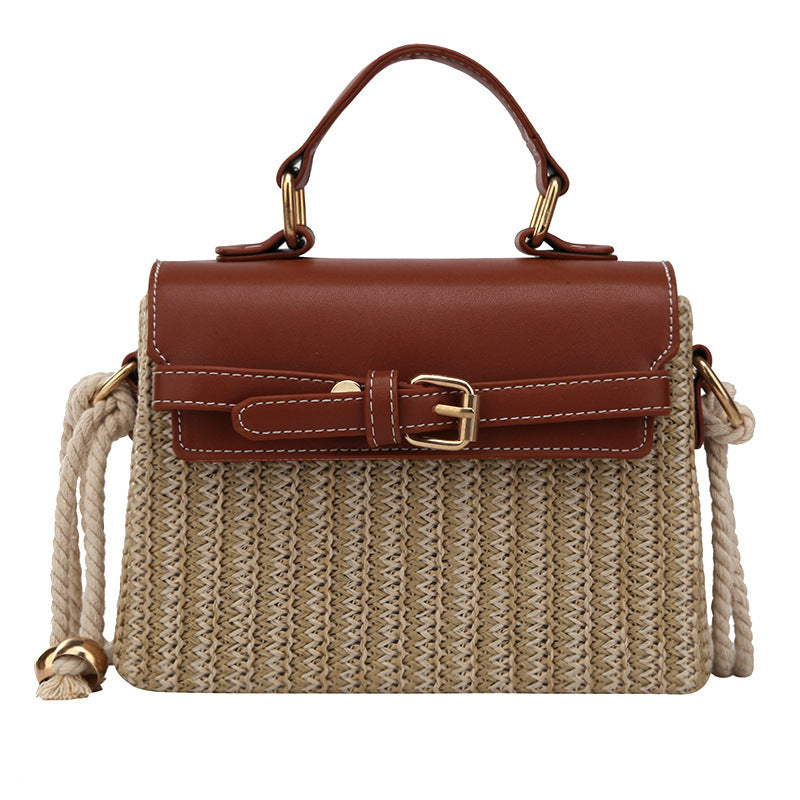 Fashion Box Rattan Handbag For Women
