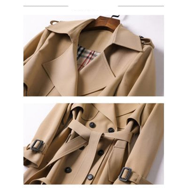 Double-Breasted Midi Trench Coat