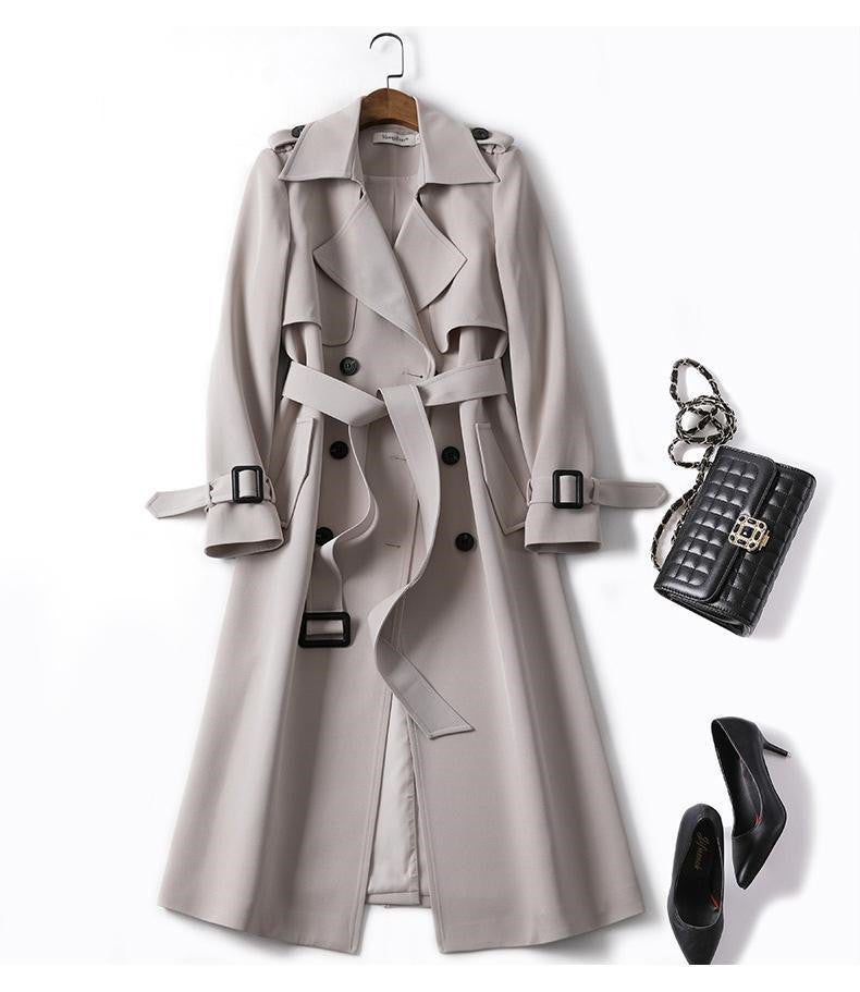 Double-Breasted Midi Trench Coat