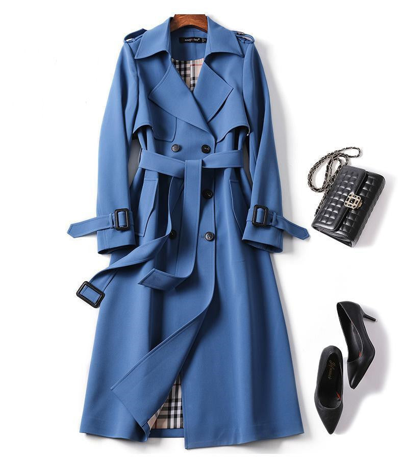 Double-Breasted Midi Trench Coat