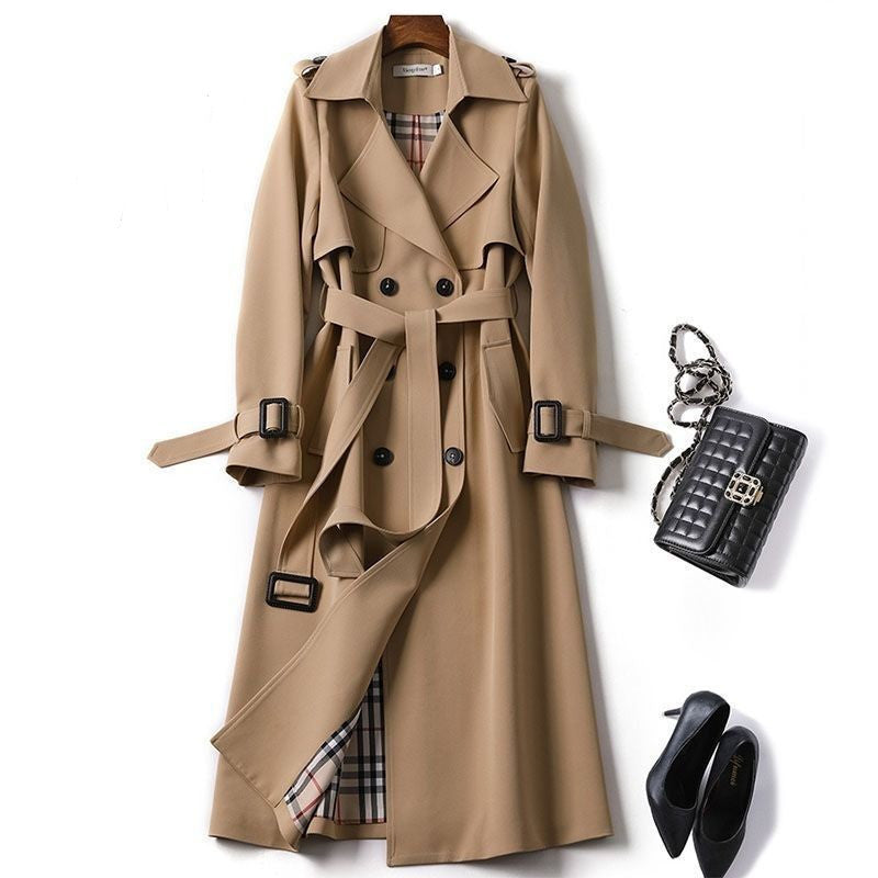 Double-Breasted Midi Trench Coat