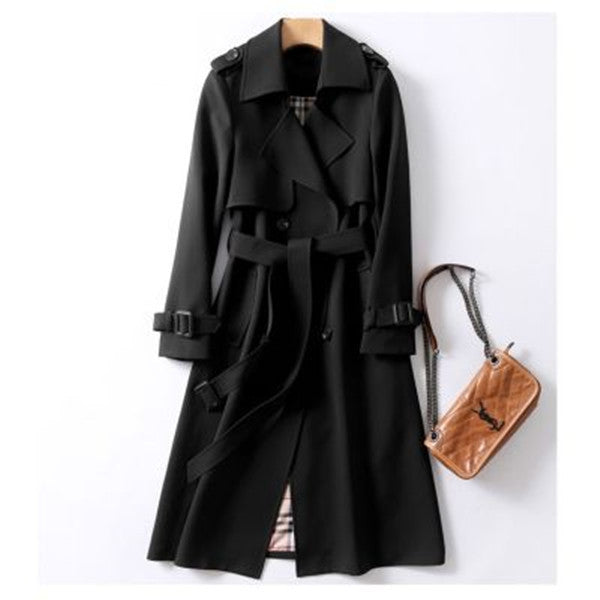 Double-Breasted Midi Trench Coat