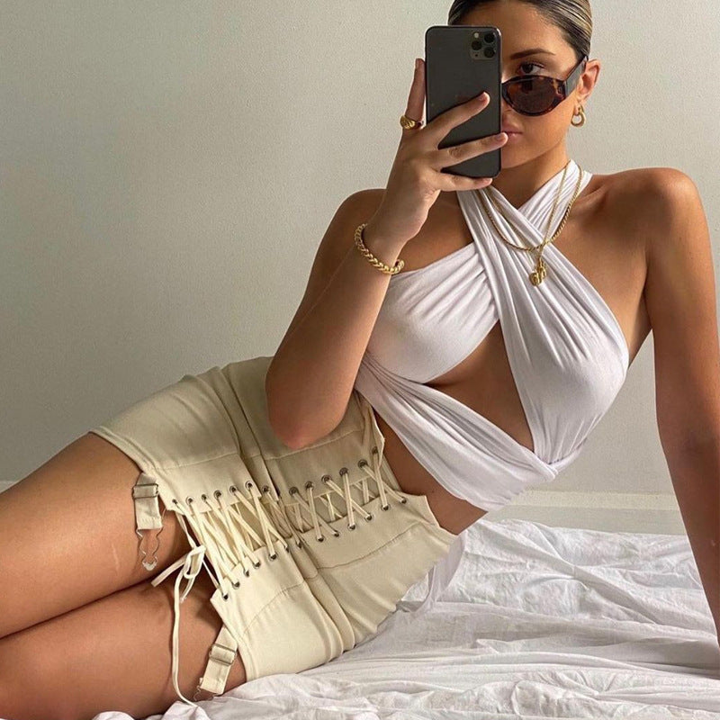 Cross Halter Tube-Top Vest