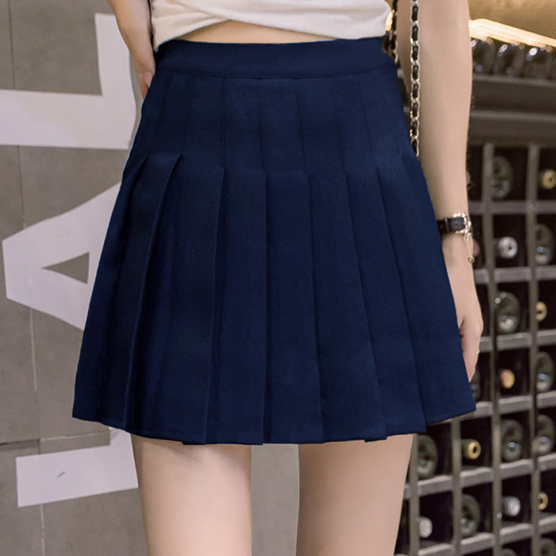 Pleated A-Line Sailor Mini Skirt
