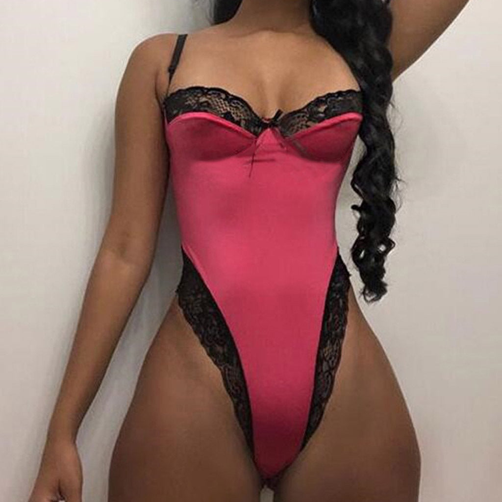 Lace Patchwork Bodysuit