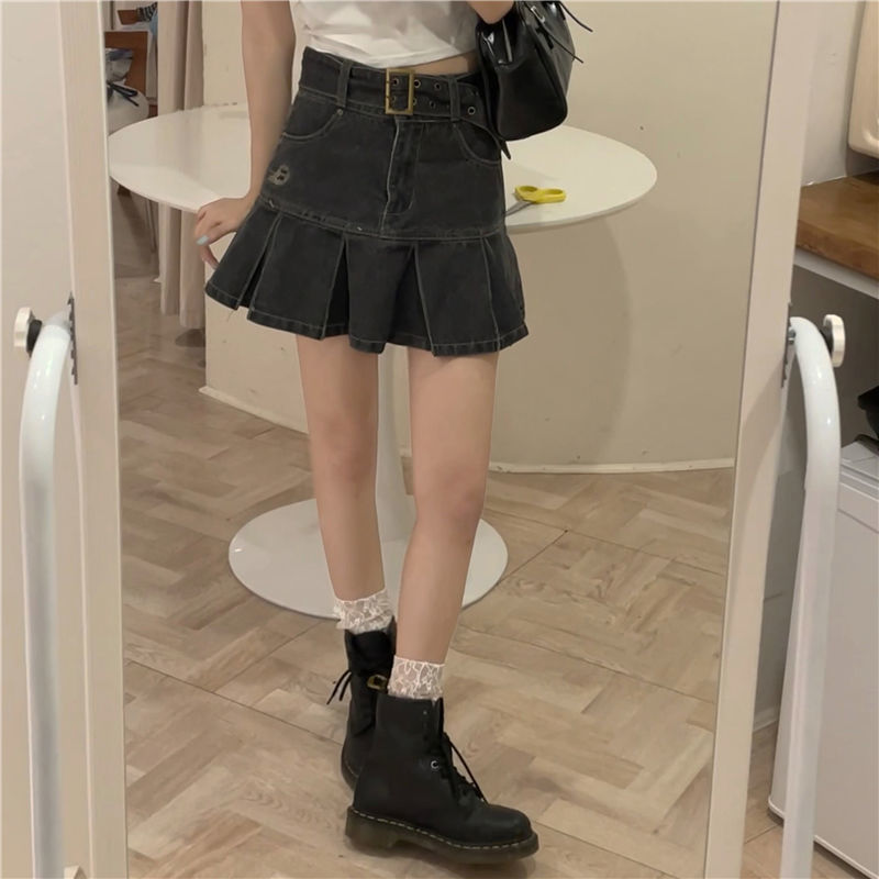 Summer Butterfly Embroidery Hot Girl Denim Skirt