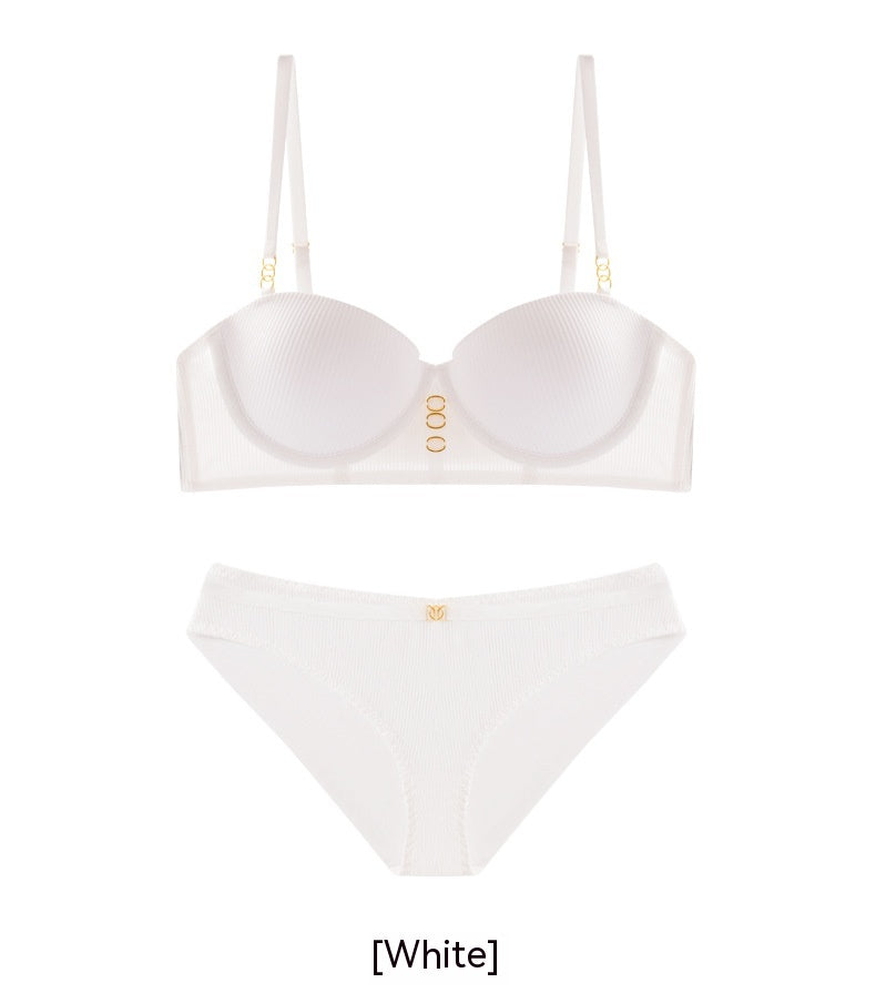 Women's Fashion Casual Push Up Breast Holding Anti-sagging Bra Set