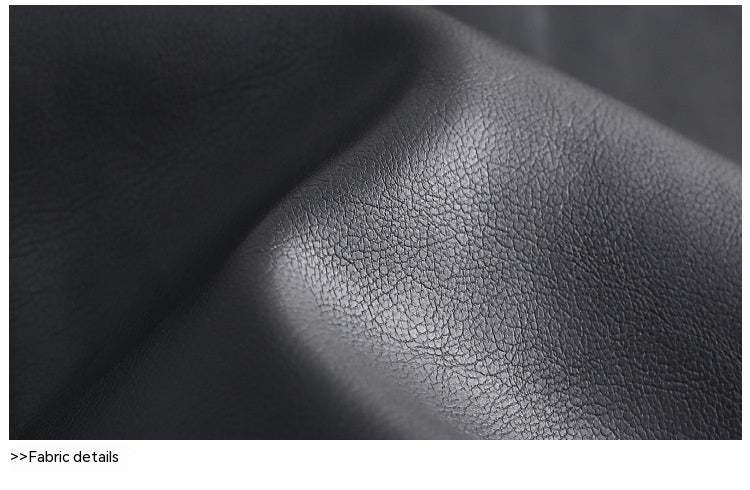 Fleece-Lined Thickened Side-Slit PU Leather Hip Skirt