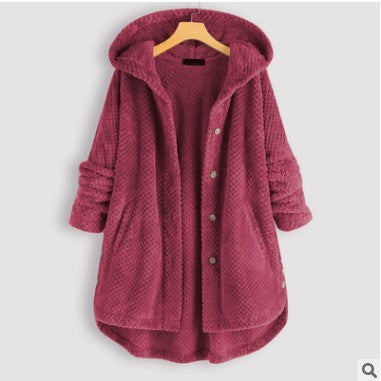 Hooded Double-Sided Velvet Sweatshirt Jacket