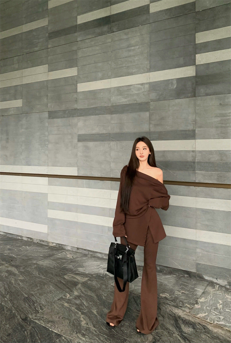 Top Bootcut Pants Fashion Suit