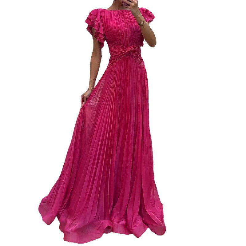 Elegant Fashion Solid-Colour Loose Dress
