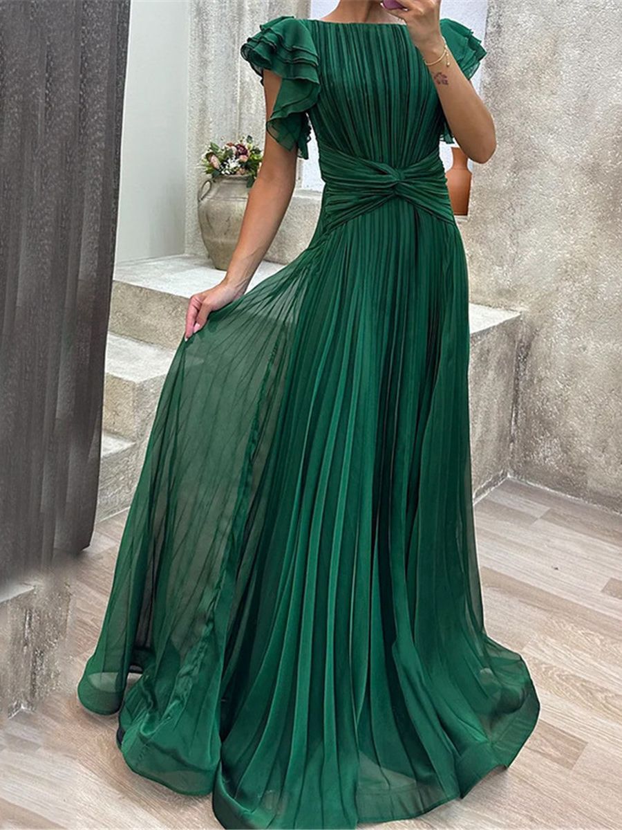 Elegant Fashion Solid-Colour Loose Dress