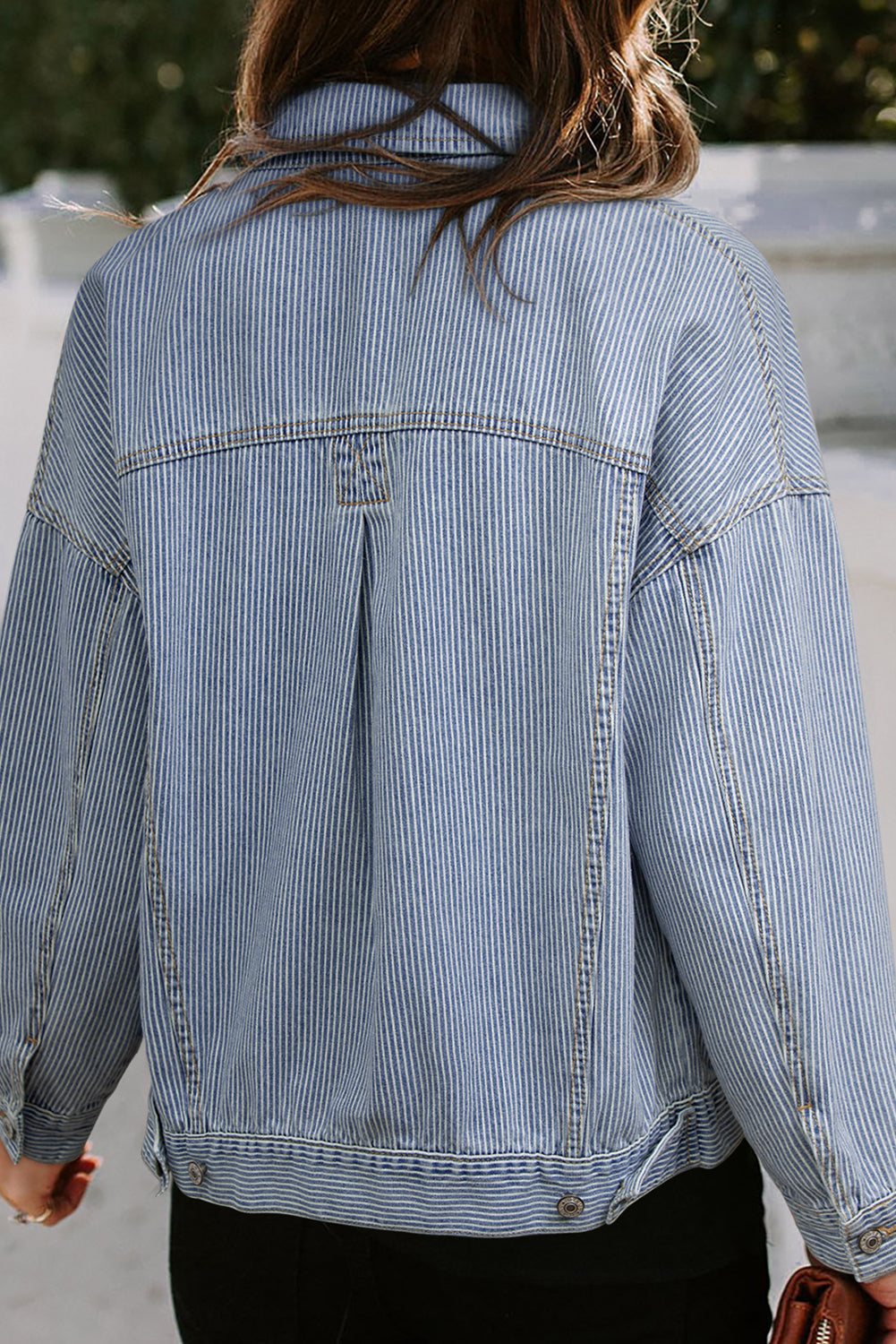 Women's Washed Oversize Pocket Denim Jacket