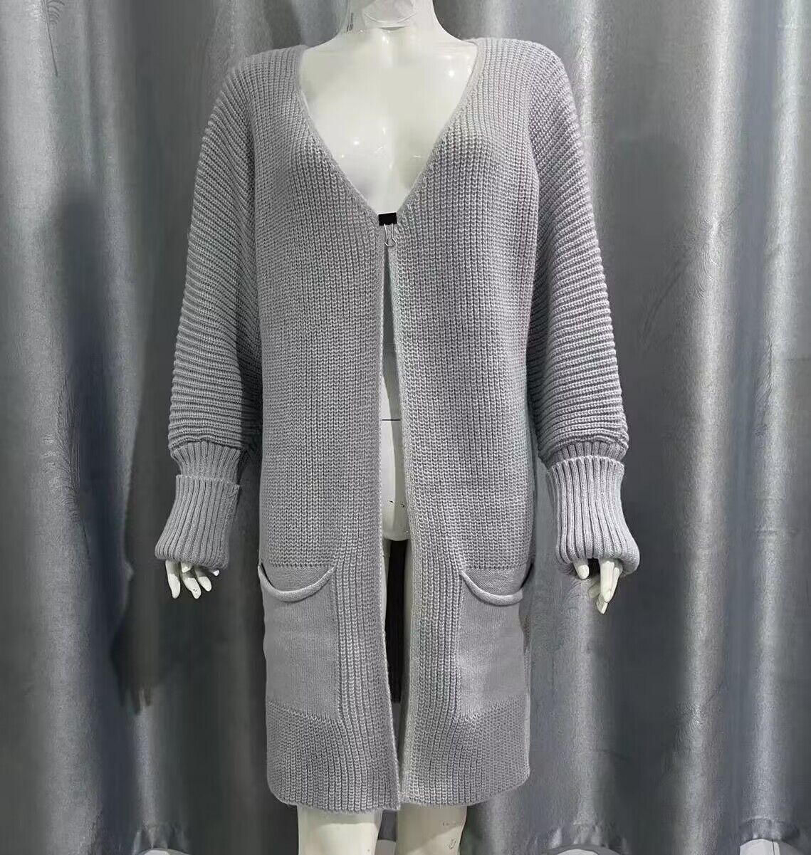 Loose Knitted Midi Sweater Coat