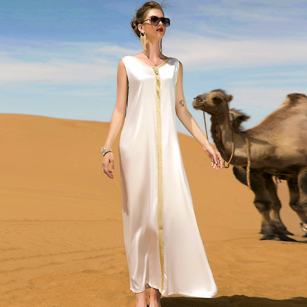 Heavy Embroidery Jacket & Maxi Dress