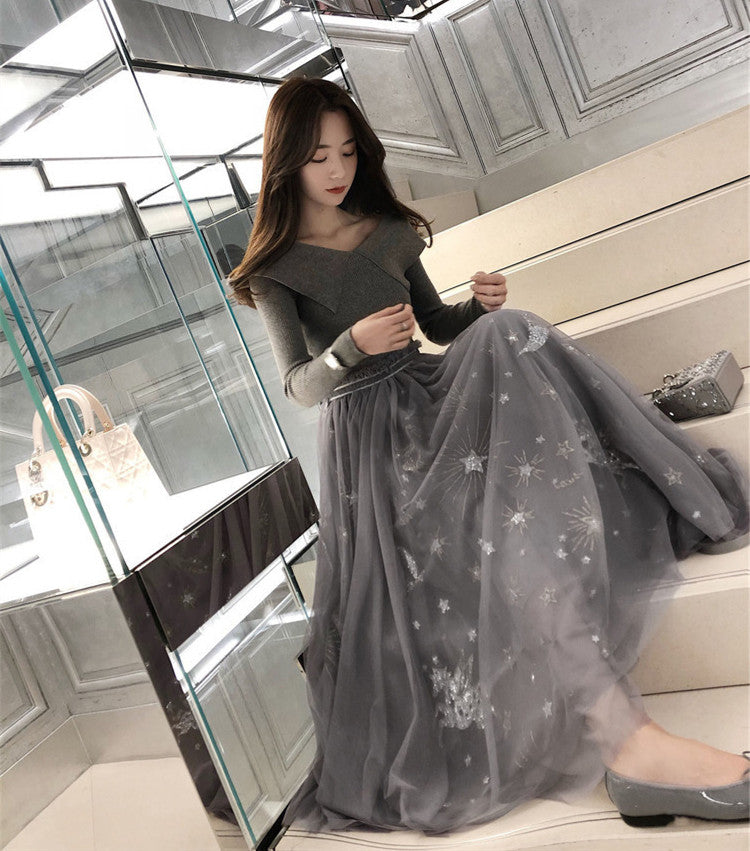 Moon Net Gauze Skirt