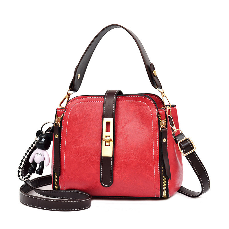 Small-Flap Vintage Crossbody Leather Shoulder Messenger Handbag For Women