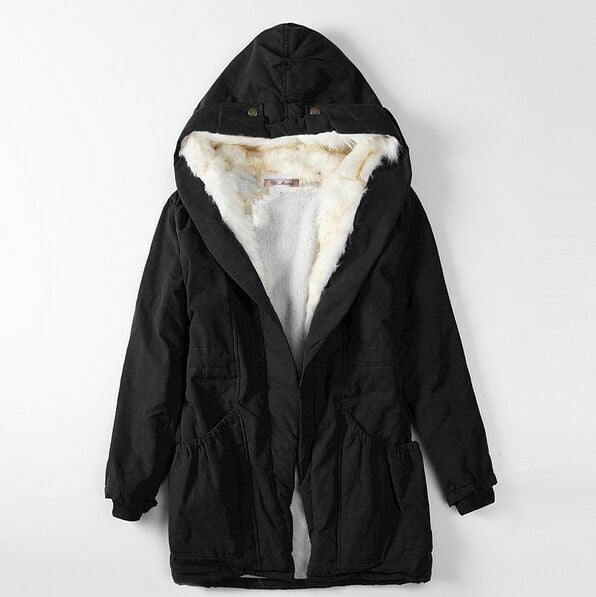 Slim-Fit Fur Collar Down Jacket For Women