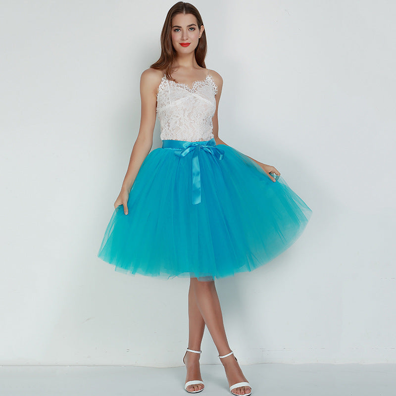 Layered Tutu Tulle High-Waist Puff Skirt