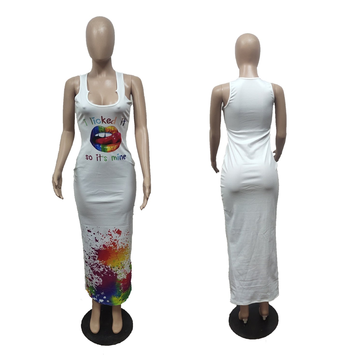 Summer Breathable Women's Long Dress Fashion Print Casual
