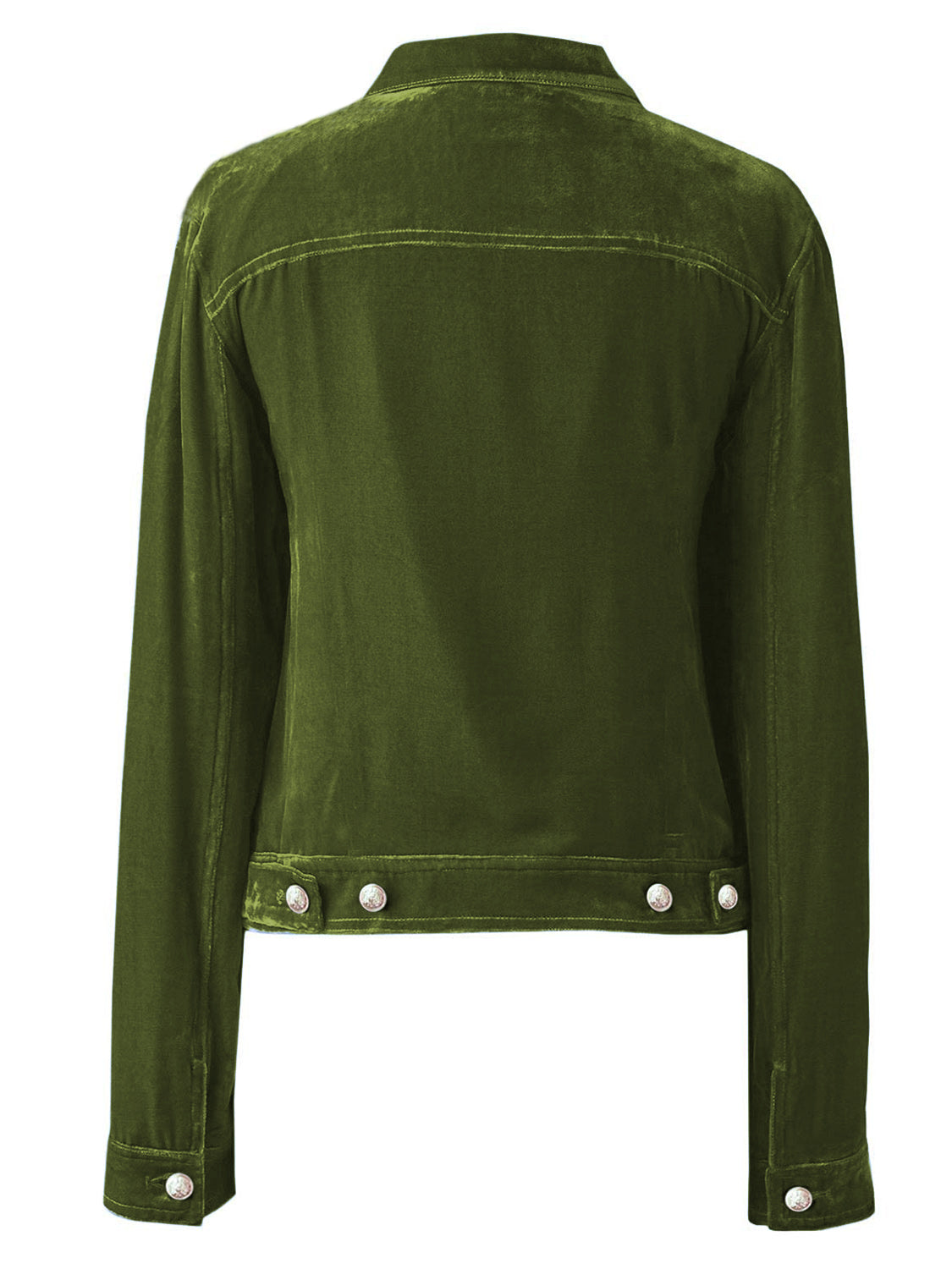 Button-Up Long-Sleeve Jacket With Chest Pockets - US Only