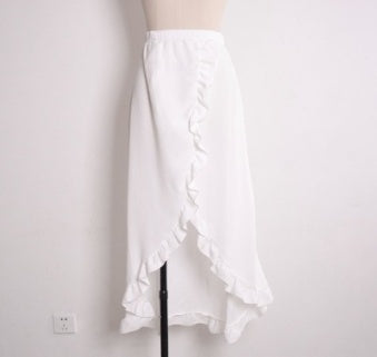 Ruffled Lace-Up Skirt
