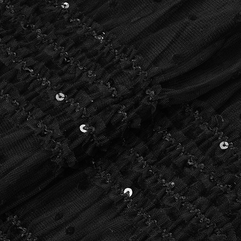 High-End Polka Dot Mesh Chiffon Dress