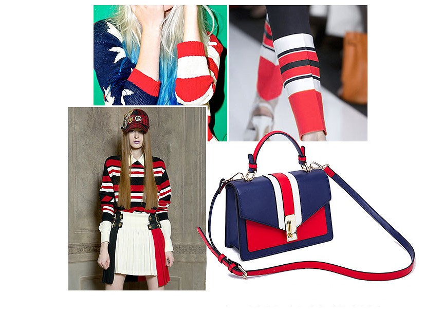 Fashion Colour-Block Handbag For Women