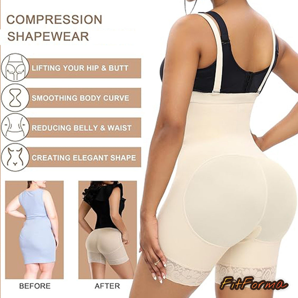 Lace-Stitching Shapewear Jumpsuit - US Only