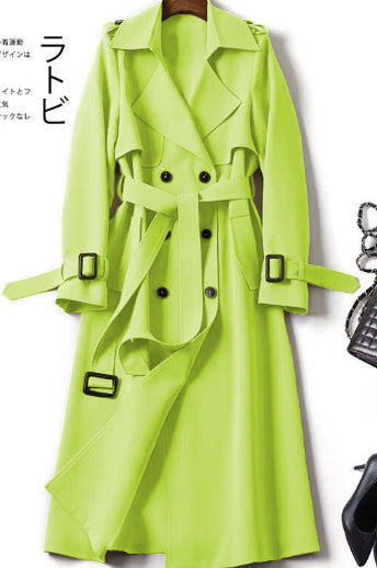 Double-Breasted Midi Trench Coat
