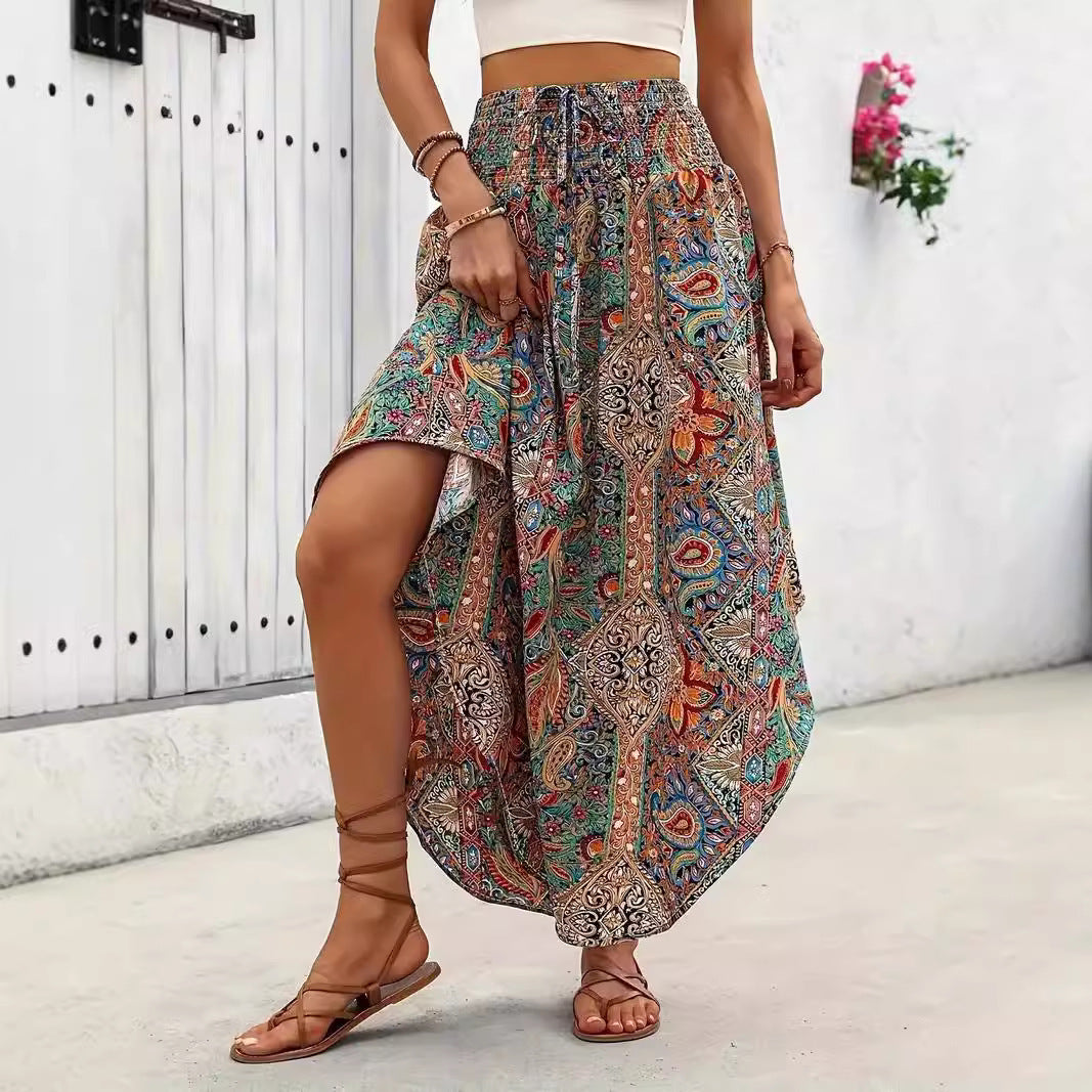 Personality Printed A-Line Skirt
