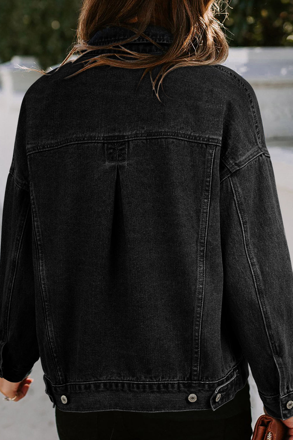 Women's Washed Oversize Pocket Denim Jacket