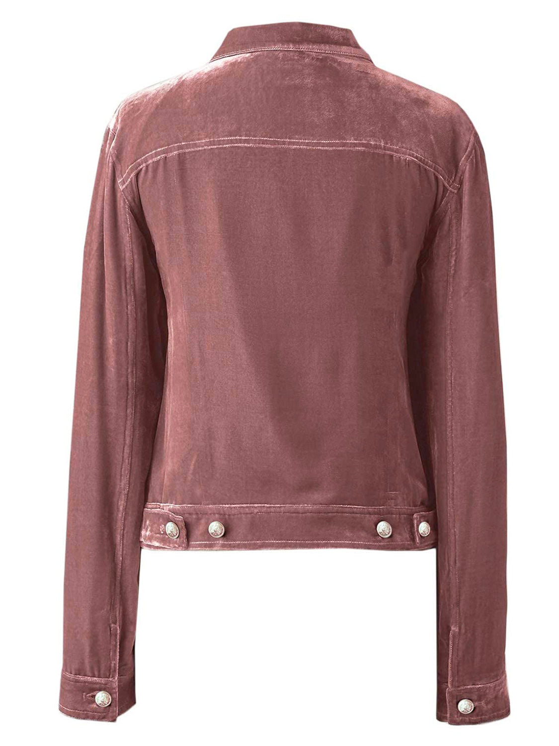 Button-Up Long-Sleeve Jacket With Chest Pockets - US Only