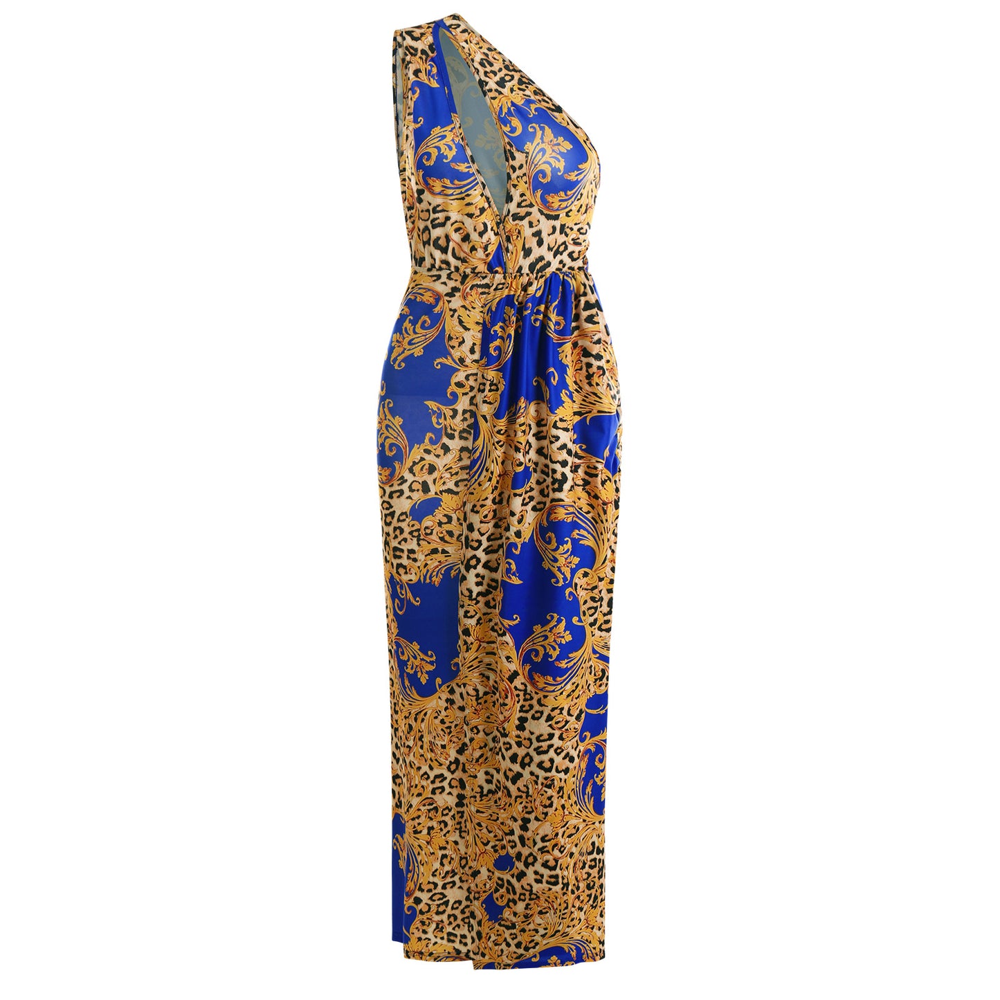 Split-Thigh Floral Long Dress