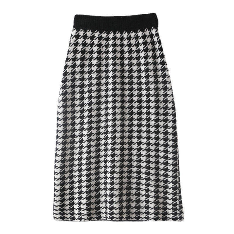 Chequered Woollen Skirt
