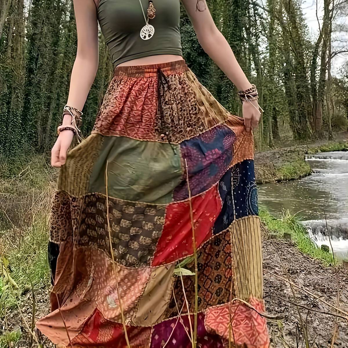 Plaid Print Drawstring Skirt - US Only